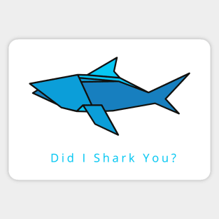 Corloful Shark-Did I shark You origami style Sticker